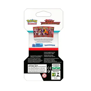 Booster Estampas Ilustradas Pokémon Escarlat e Violeta Rivais Predestinados Com 6 Cartas