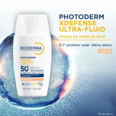 Protetor Solar Bioderma Photoderm XDefense Ultra Fluid FPS 50+ Cor 02 40ml