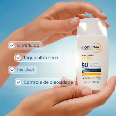 Protetor Solar Bioderma Photoderm XDefense Ultra Fluid FPS 50+ Invisível 40ml