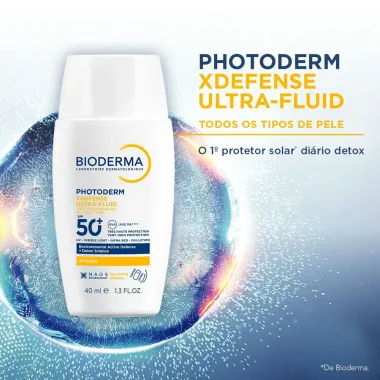 Protetor Solar Bioderma Photoderm XDefense Ultra Fluid FPS 50+ Invisível 40ml