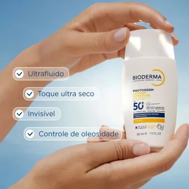 Protetor Solar Bioderma Photoderm XDefense Ultra Fluid FPS 50+ Invisível 40ml