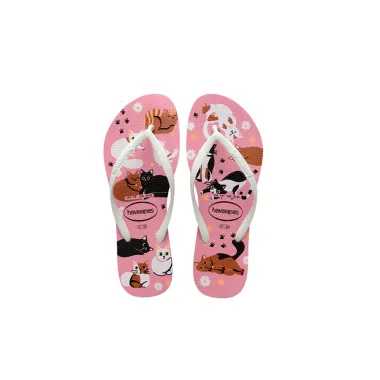 Sandália Havaiana Slim Pets Cor Rosa Chiffon 37/38