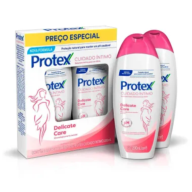 Sabonete Liquido Intimo Protex Cuidado Intimo Delicate Care 2 Unidade 200ml Preço Especial