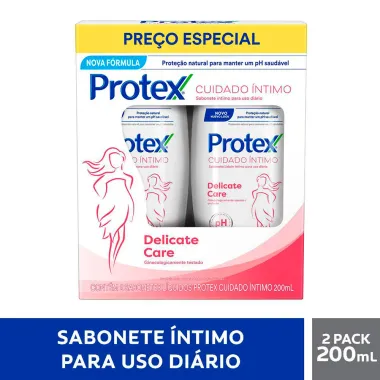 Sabonete Liquido Intimo Protex Cuidado Intimo Delicate Care 2 Unidade 200ml Preço Especial