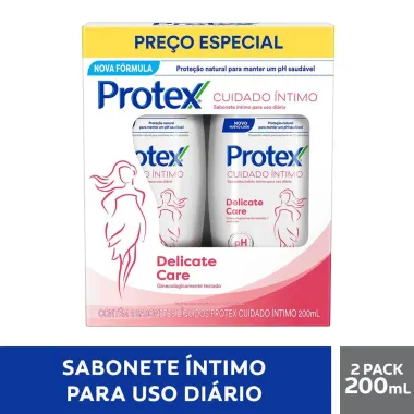 Sabonete Liquido Intimo Protex Cuidado Intimo Delicate Care 2 Unidade 200ml Pre&ccedil;o Especial