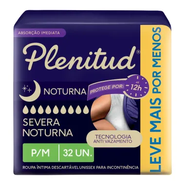 Roupa Intima Plenitud Noturna P/M com 32 Unidades