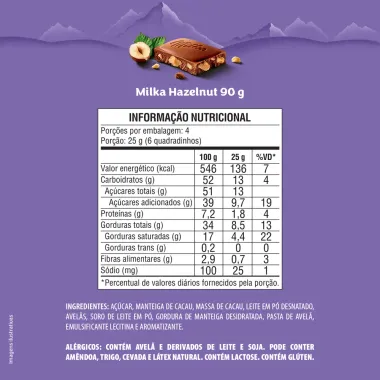 Chocolate Milka Avelã Broken Hazelnuts 90g