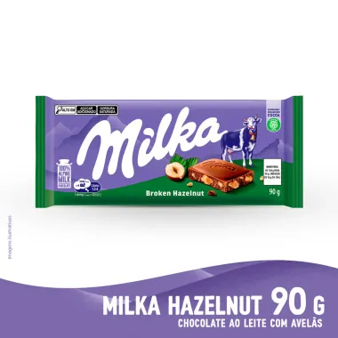 Chocolate Milka Avelã Broken Hazelnuts 90g
