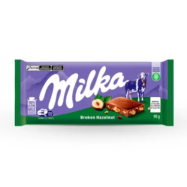 Chocolate Milka Avelã Broken Hazelnuts 90g