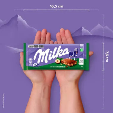 Chocolate Milka Avelã Broken Hazelnuts 90g