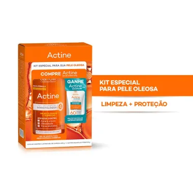 Kit Actine Darrow Gel de Limpeza 400g e Ganhe Actine Aquafluid Antioleosidade FPS 60 Sem Cor 20g