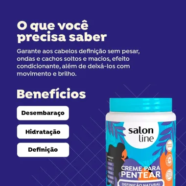 Creme Para Pentear Salon Line Definicao Natural Antifrizz 1Kg