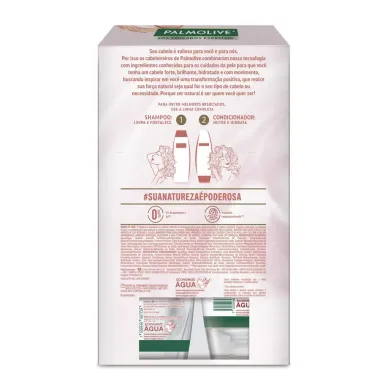 Kit Shampoo e Condicionador Palmolive Force com Colágeno e Biotina 350ml cada Preço Especial