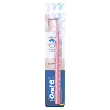 Escova Dental Oral B Sensitive Cuidado Gengiva Ultra Macia Cores Sortidas Com 1 Unidade