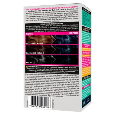 Tonalizante Bio Extratus Color Sem Amônia Cor 111 Preto Azulado