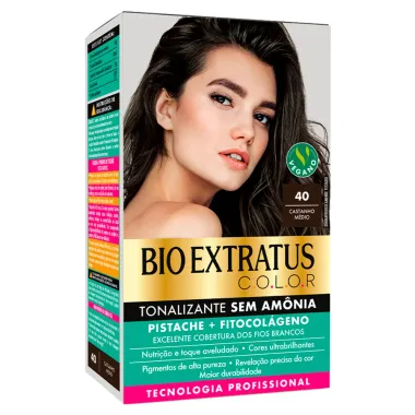 Tonalizante Bio Extratus Color Sem Amônia Cor 40 Castanho Médio