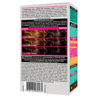 Tonalizante Bio Extratus Color Sem Amônia Cor 50 Castanho Claro