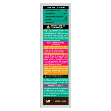 Tonalizante Bio Extratus Color Sem Amônia  Cor 60 Louro Escuro