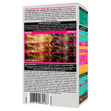 Tonalizante Bio Extratus Color Sem Amônia Cor 70 Louro Médio