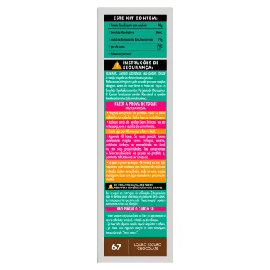 Tonalizante Bio Extratus Color Sem Amônia  Cor 67 Louro Escuro Chocolate