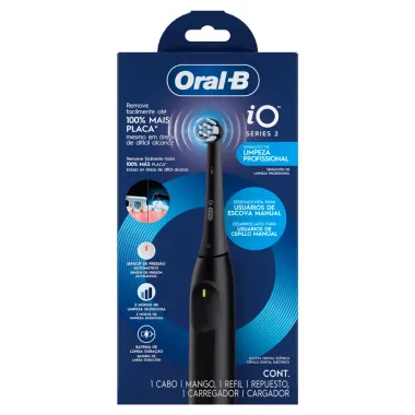 Escova Dental Elétrica Oral B io2 com Cabo Recarregável  Refil e Carregador