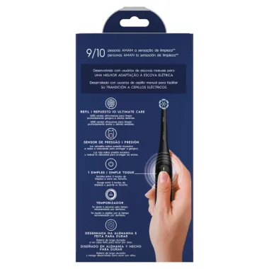 Escova Dental Elétrica Oral B io2 com Cabo Recarregável  Refil e Carregador