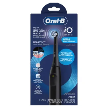 Escova Dental Elétrica Oral B io2 com Cabo Recarregável  Refil e Carregador