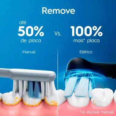 Escova Dental Elétrica Oral B io2 com Cabo Recarregável  Refil e Carregador