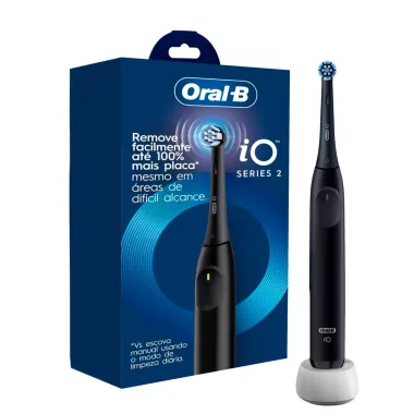 Escova Dental Elétrica Oral B io2 com Cabo Recarregável  Refil e Carregador