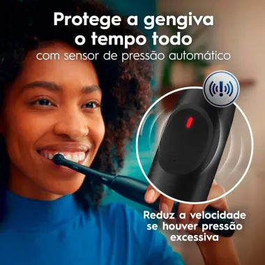 Escova Dental El&eacute;trica Oral B io2 com Cabo Recarreg&aacute;vel  Refil e Carregador