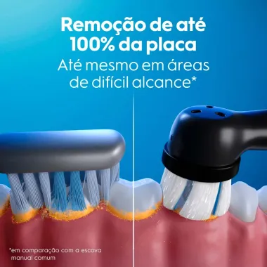 Escova Dental El&eacute;trica Oral B io2 com Cabo Recarreg&aacute;vel  Refil e Carregador