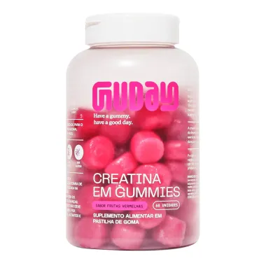 Creatina em Gummies Guday Sabor Frutas Vermelhas com 60 Unidades
