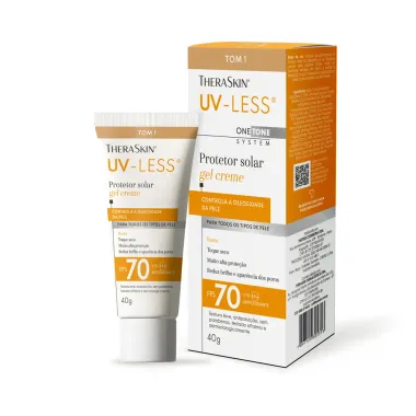 Protetor Solar Theraskin UV Less FPS70 Gel Creme Tom 1 40g