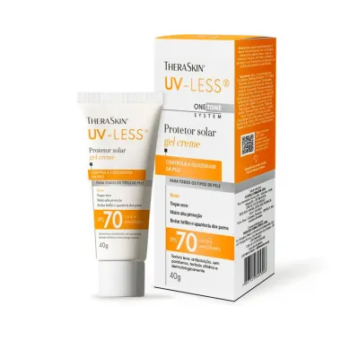 Protetor Solar Theraskin UV Less FPS70 Gel Creme Sem Cor 40g