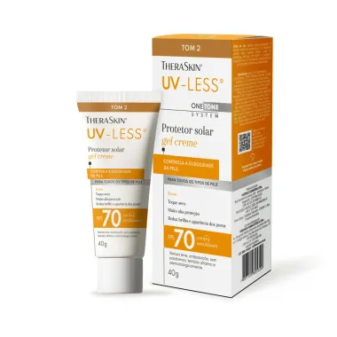 Protetor Solar Theraskin UV Less FPS70 Gel Creme Tom 2 40g