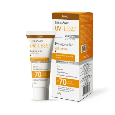 Protetor Solar Theraskin UV Less FPS70 Gel Creme Tom 3 40g