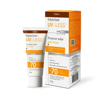 Protetor Solar Theraskin UV Less FPS70 Gel Creme Tom 4 40g
