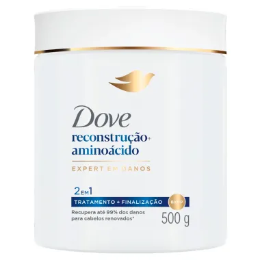 Máscara Tratamento e Finalização 2 em 1 Dove Reconstrução e Aminoácido Expert em Danos 500g