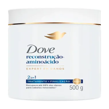 M&aacute;scara Tratamento e Finaliza&ccedil;&atilde;o 2 em 1 Dove Reconstru&ccedil;&atilde;o e Amino&aacute;cido Expert em Danos 500g