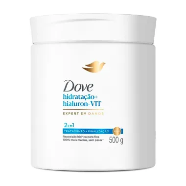 M&aacute;scara de Tratamento e Finaliza&ccedil;&atilde;o 2 em 1 Dove Hidrata&ccedil;&atilde;o e Hialuron VIT 500g