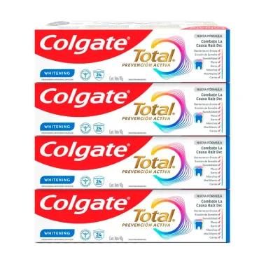Creme Dental Colgate Total Preven&ccedil;&atilde;o Ativa Whitening 4 Unidades de 90g cada