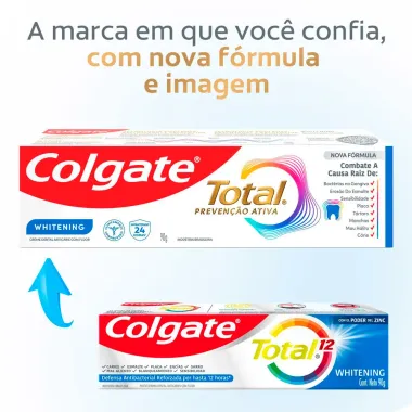 Creme Dental Colgate Total Preven&ccedil;&atilde;o Ativa Whitening 4 Unidades de 90g cada