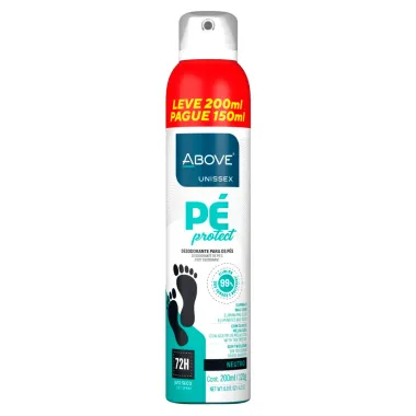 Desodorante para os Pés Above Unissex Pé Protect Neutro 72h Leve 200ml Pague 150ml