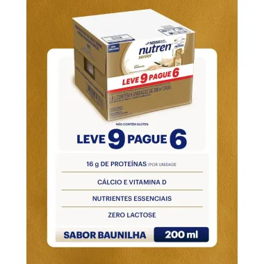 Nutren Senior Complemento Alimentar Sabor Baunilha Zero Lactose 200ml cada Leve 9 Pague 6