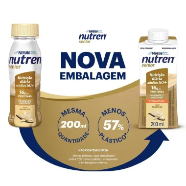 Nutren Senior Complemento Alimentar Sabor Baunilha Zero Lactose 200ml cada Leve 9 Pague 6
