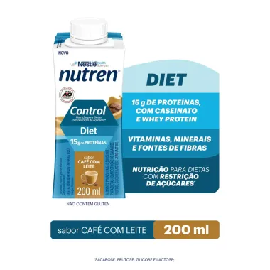 Nutren Control Diet com 15g de Prote&iacute;nas Sabor Caf&eacute; com Leite 200ml