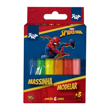 Massinha de Modelar Marvel Homem Aranha Dac Art 3+ Anos com 6 Cores Sortidas 90g