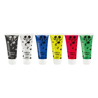 Pintura a Dedo Mickey Dac Art 3+ Anos com 6 Bisnagas Cores Sortidas de 30ml cada