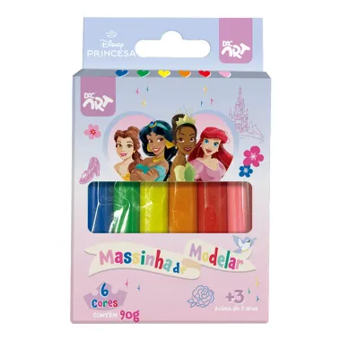 Massinha de Modelar Dac Art Disney Princesa 3+ Anos com 6 Cores Sortidas 90g
