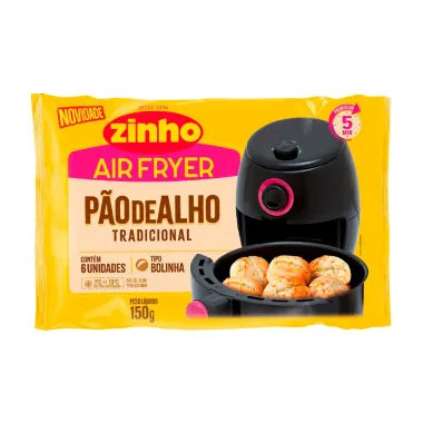 Pao de Alho Zinho Air Fryer Sabor Tradicional Tipo Bolinha 150G